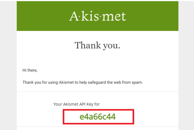 Akismet Spam Protectionの設定方法